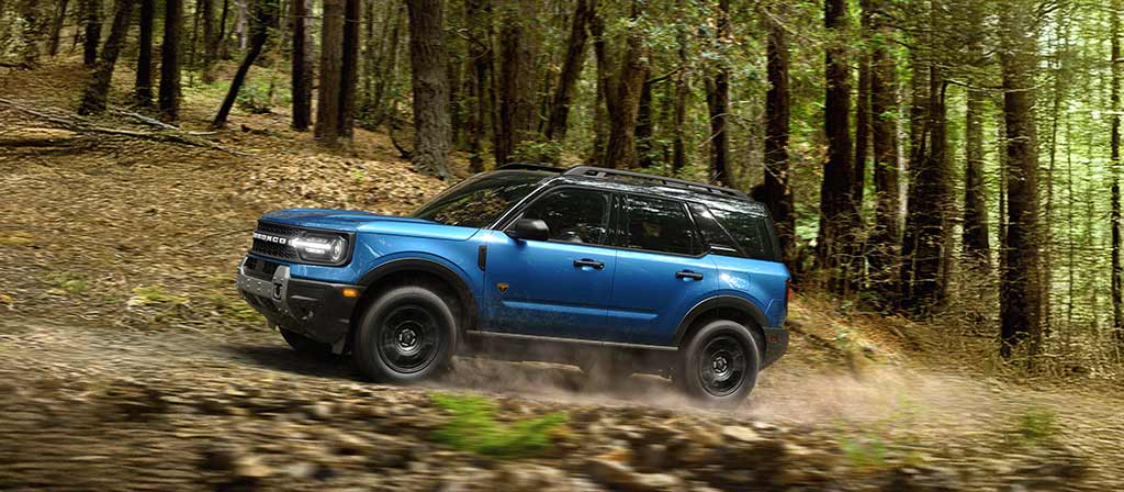 2026 Ford Bronco Sport® SUV being driven through the woods