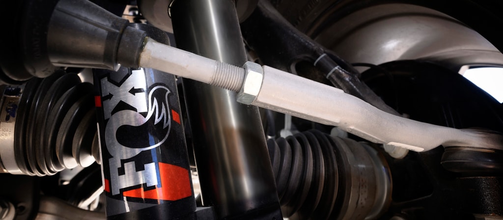 A close-up of the HOSS suspension system on a 2025 Ford Bronco® SUV