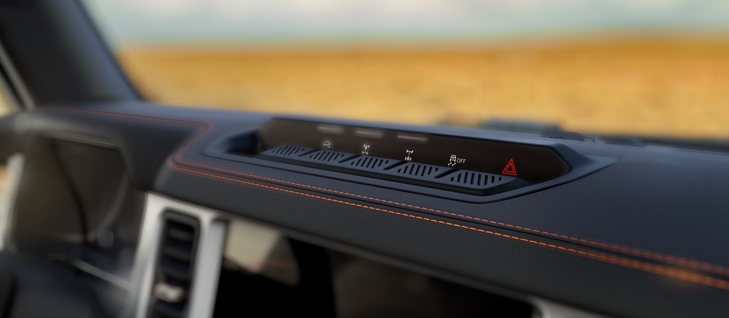 A close-up of the sealed "Hero Switches" on a 2025 Ford Bronco® SUV