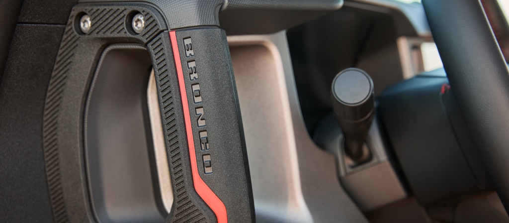 A close-up of the grab handles on a 2025 Ford Bronco® SUV