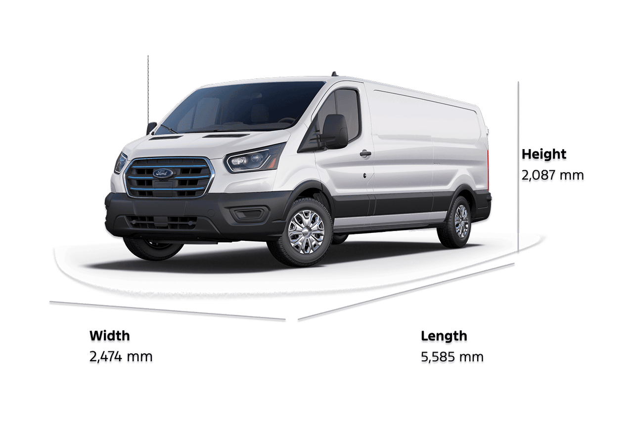 A white 2025 Ford E-Transit™ Cargo Van