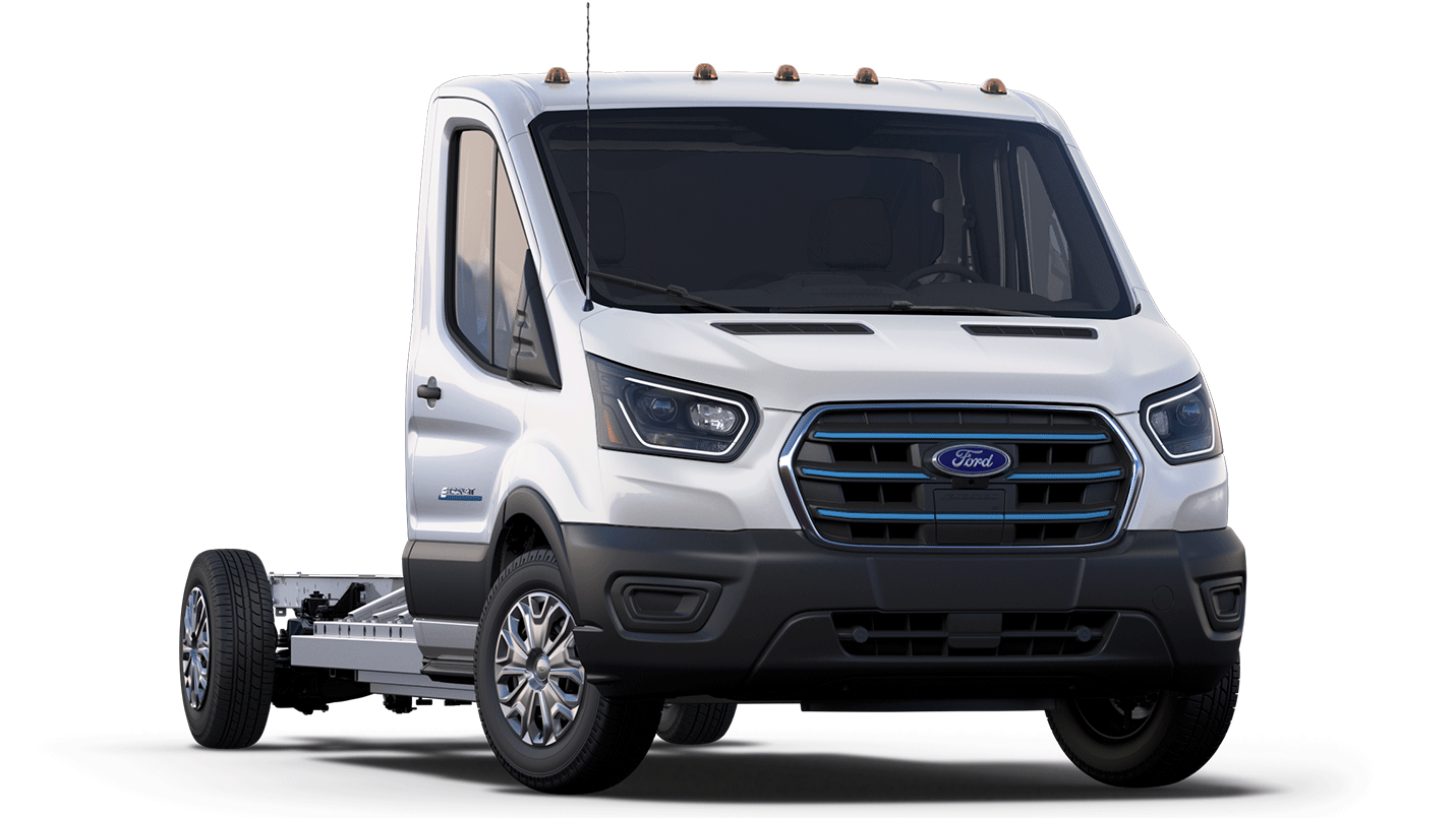 2025 Ford E-Transit™ Chassis cab in Oxford white