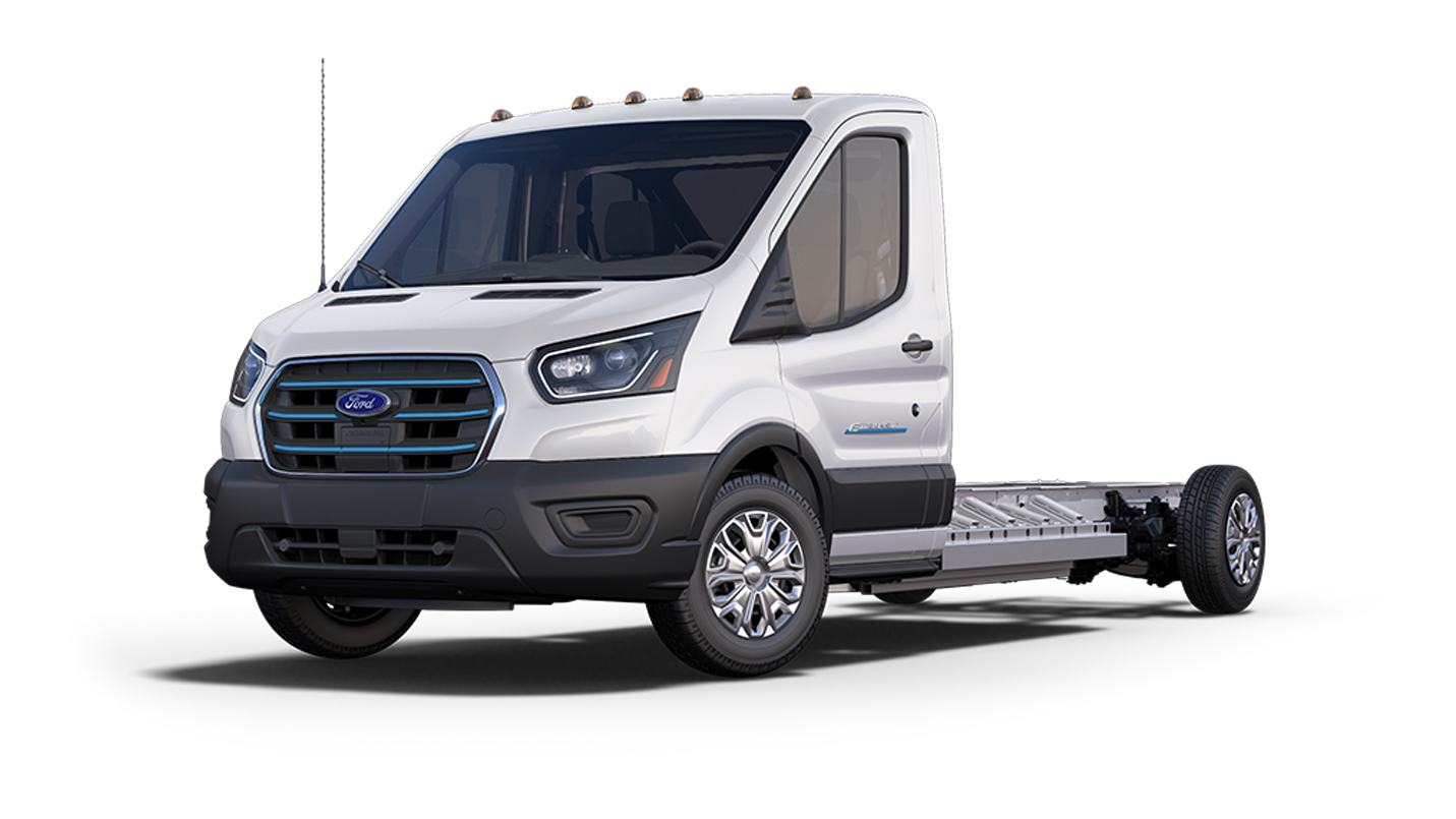 2025 Ford E-Transit™ Chassis cab in Oxford white