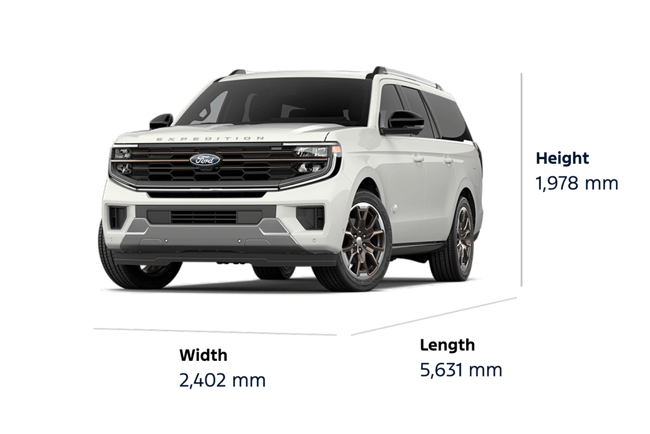 2026 Ford Expedition MAX® King Ranch® SUV dimensions