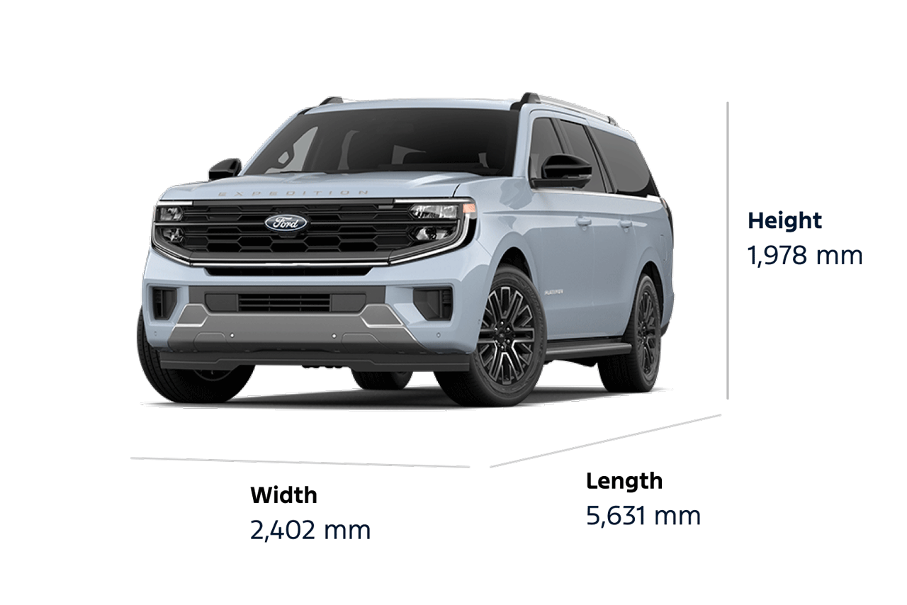 2026 Ford Expedition MAX® Platinum™ SUV dimensions