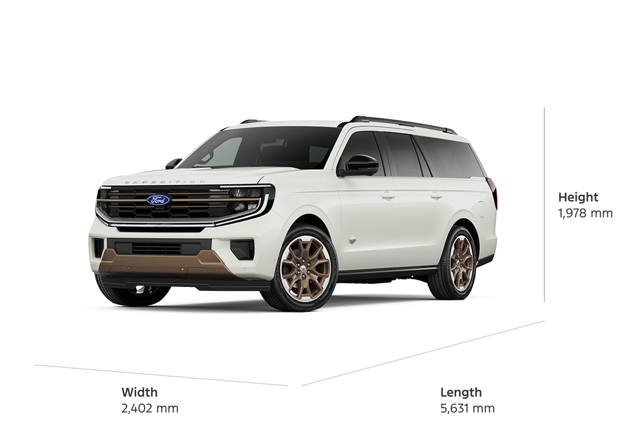 2027 Ford Expedition® MAX King Ranch® SUV dimensions