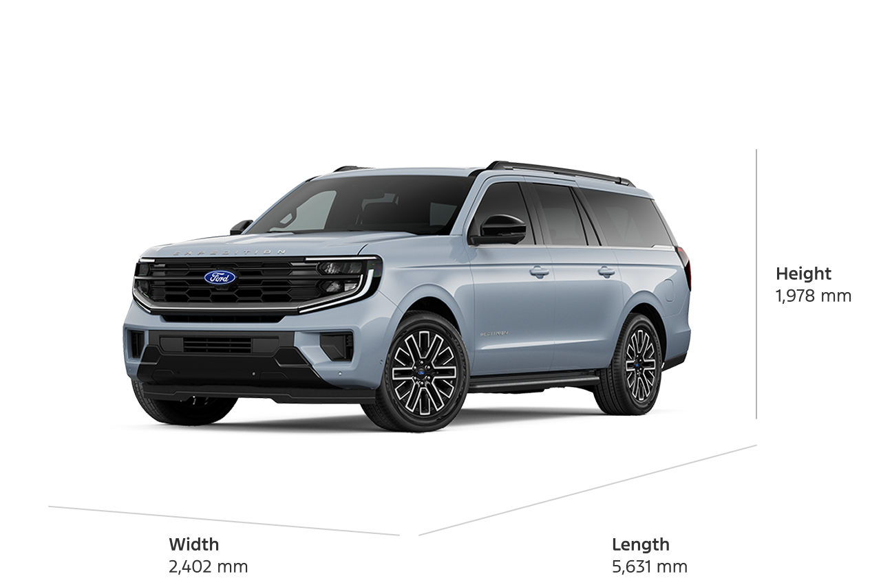2027 Ford Expedition® MAX Platinum™ SUV dimensions