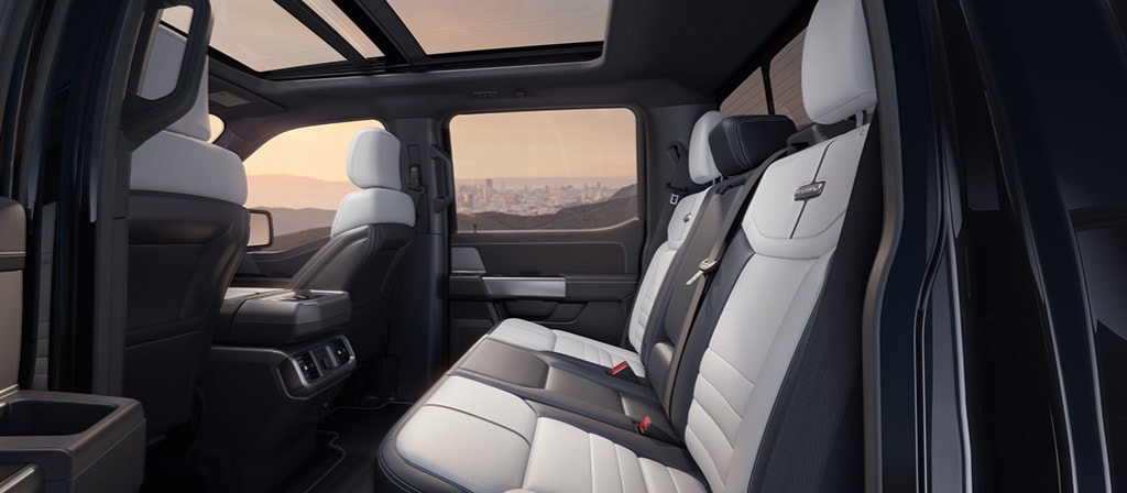 Close-up of the interior of a 2025 Ford F-150® Lightning®