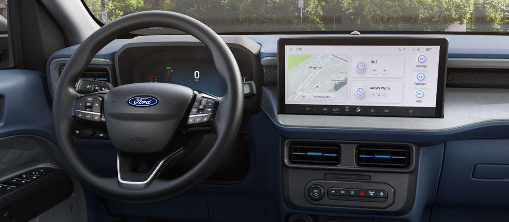 The dashboard of a 2025 Ford Maverick® XLT pickup