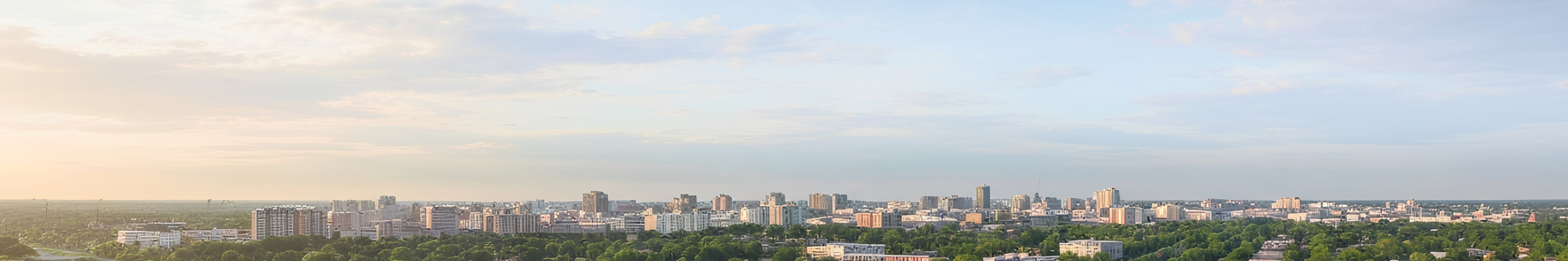 Panoramic image of a city skyline