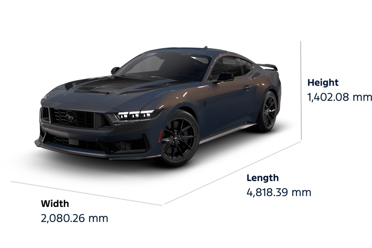 2025 Ford Mustang® Dark Horse™ Premium Dimensions