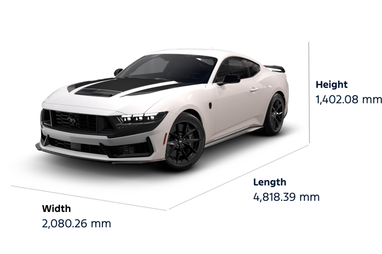 2025 Ford Mustang® Dark Horse™ Dimensions