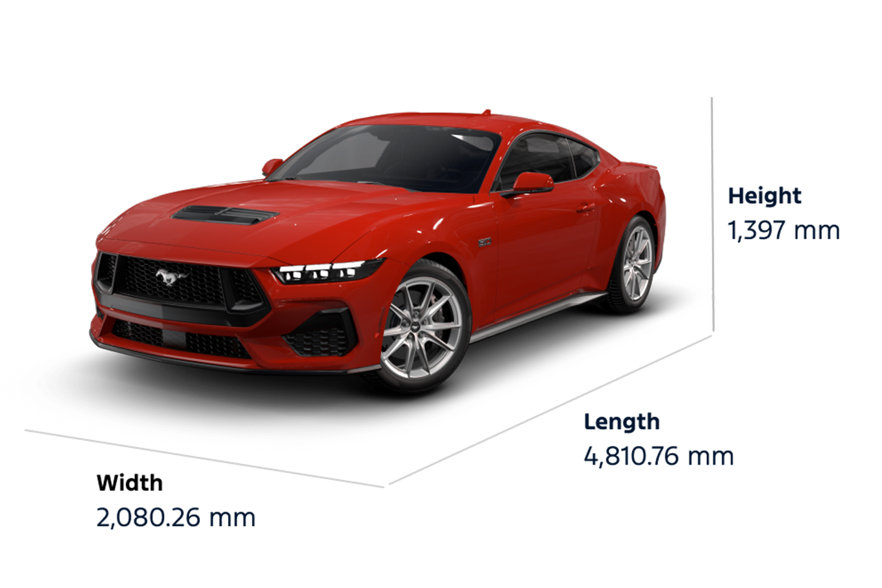2025 Ford Mustang® GT Premium Dimensions