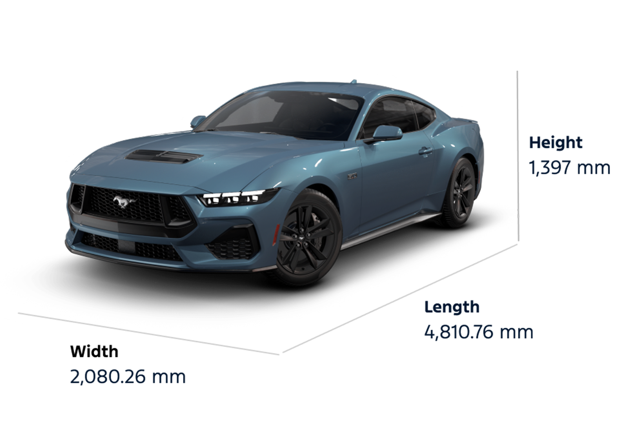 2025 Ford Mustang® GT Dimensions
