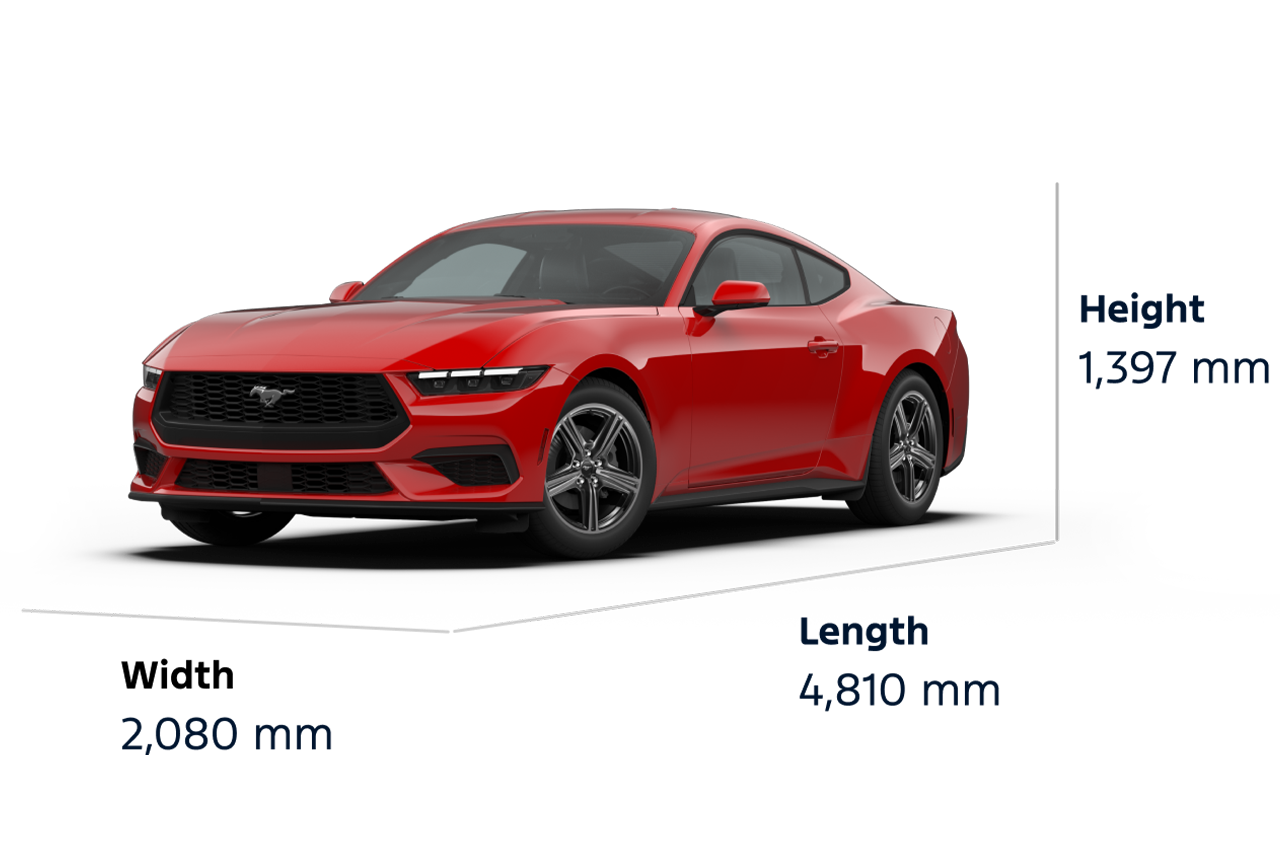 2026 Ford Mustang® EcoBoost® fastback dimensions