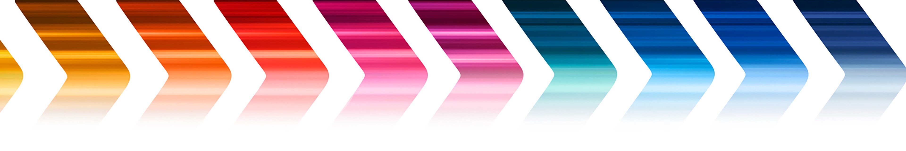 Multiple colours of chevrons