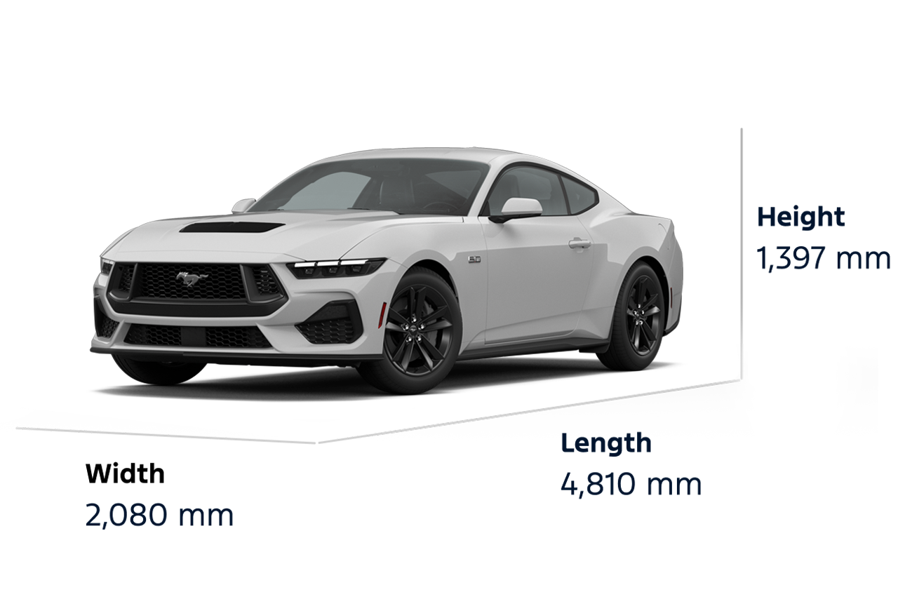 2026 Ford Mustang® GT fastback dimensions