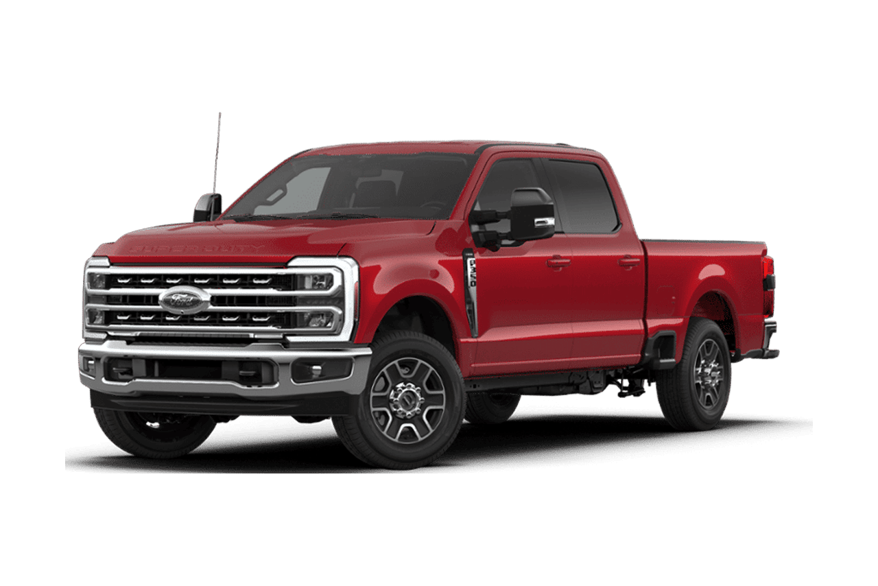 2026 Ford Super Duty® F-350® Lariat® in Race Red on a white background
