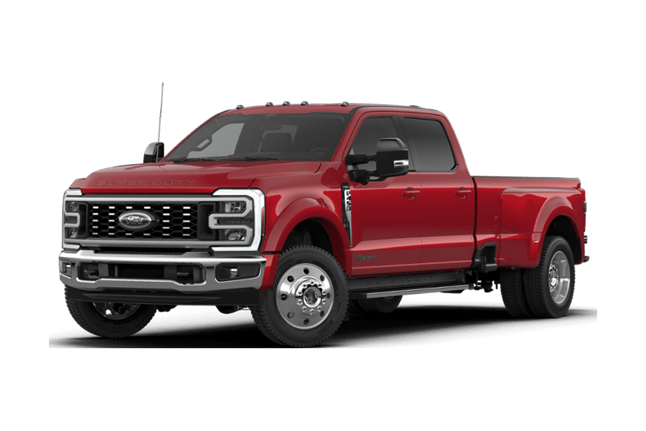 2026 Ford Super Duty® F-450® Lariat® in Race Red on a white background