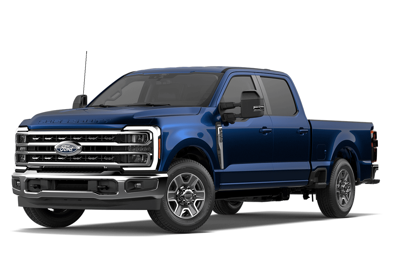 2027 Ford Super Duty® F-250® Lariat® model in Race Red on a white background