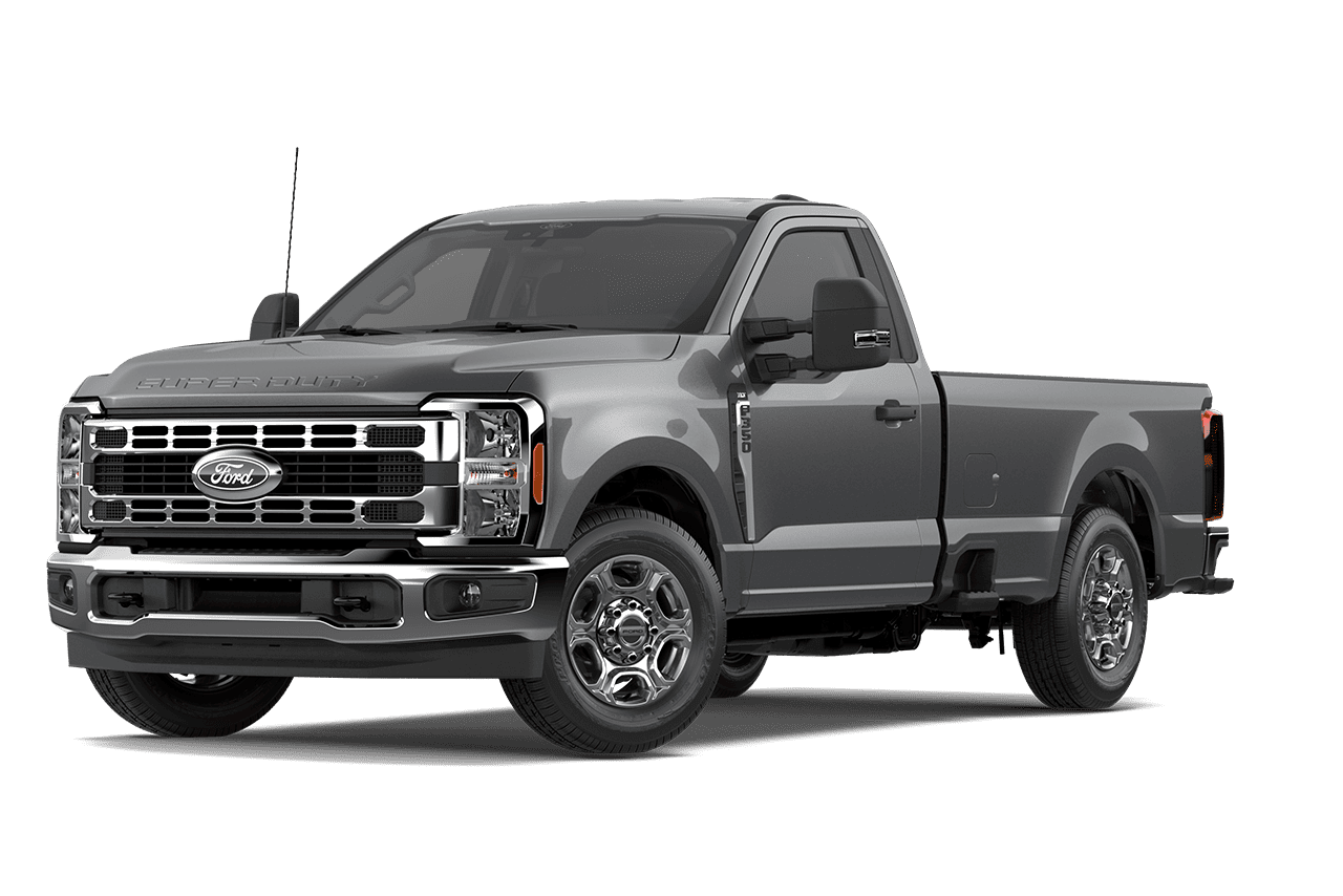 2027 Ford Super Duty® F-350® XLT model in Agate Black on a white background