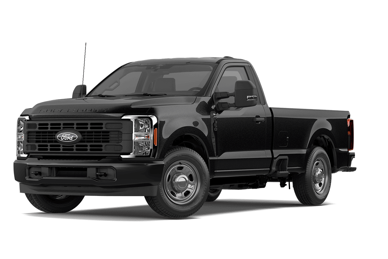 2027 Ford Super Duty® F-350® XL model in Agate Black on a white background