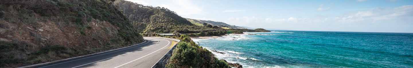Highway road along the ocean