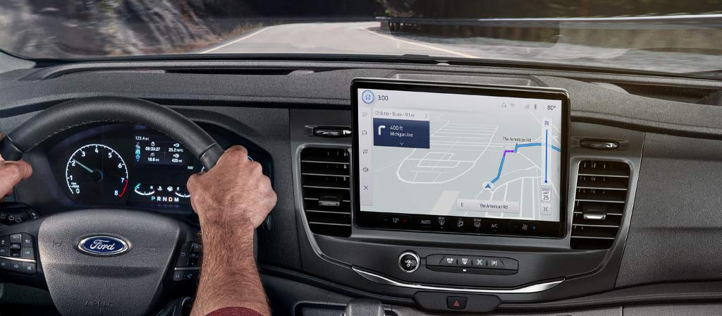 Close-up of the 2025 Ford Transit® Van dashboard