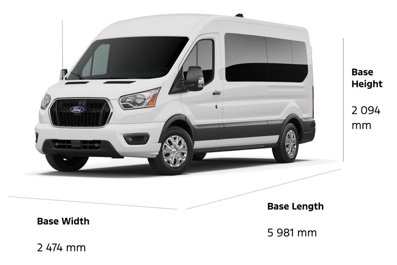 2026 Ford Transit® Passenger Van XLT Dimensions