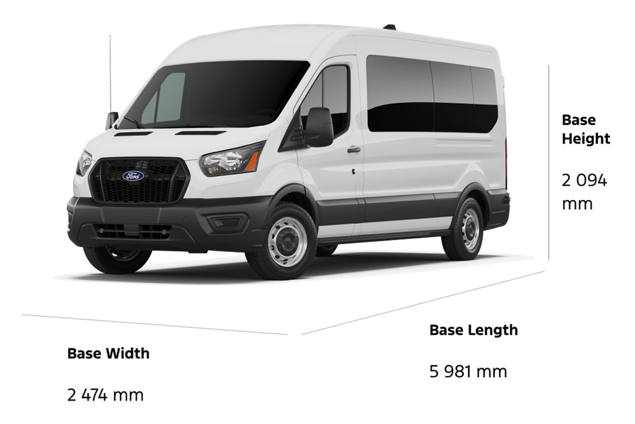 2026 Ford Transit® Passenger Van XL Dimensions