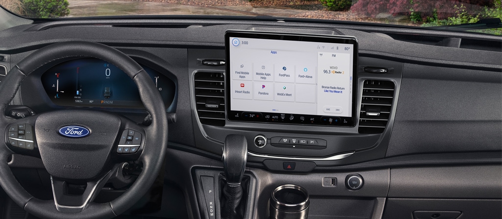 Close-up of 2026 Ford Transit® van dashboard