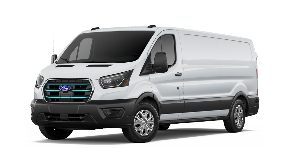 2027 Ford E-Transit™ Cargo Van shown in Oxford White