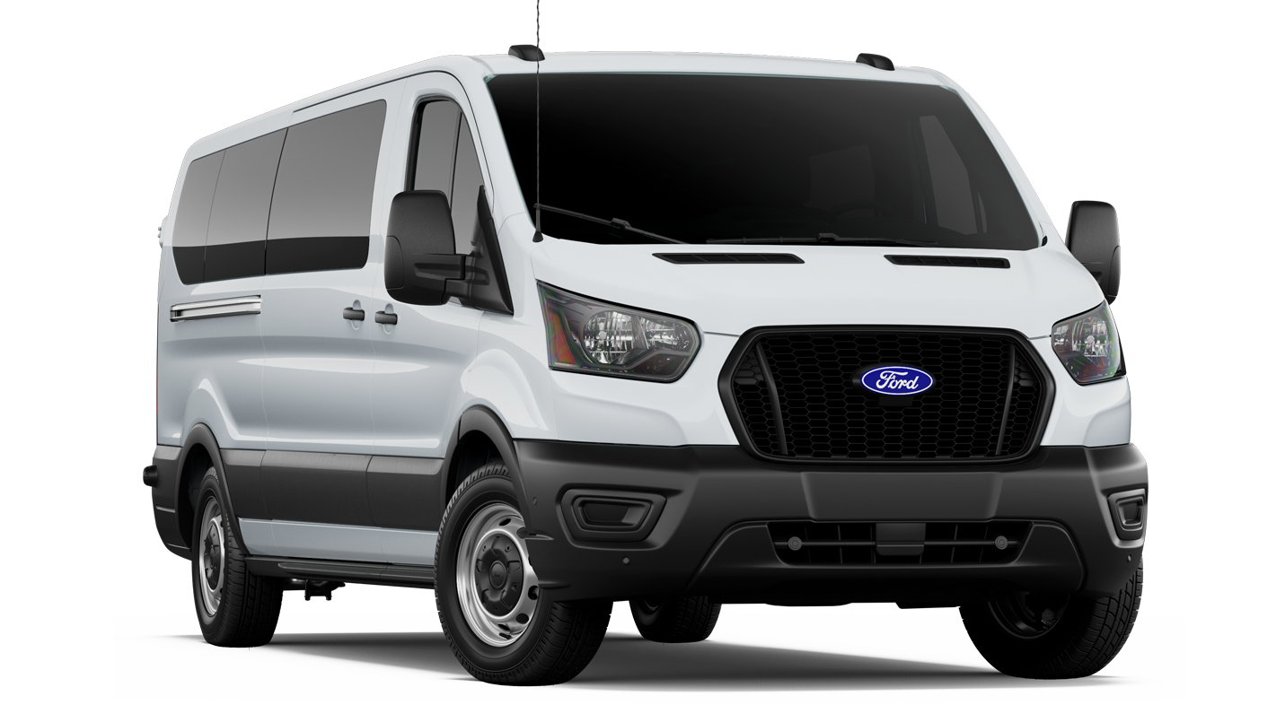 A 2027 Ford Transit® Passenger Van XL shown in Oxford White