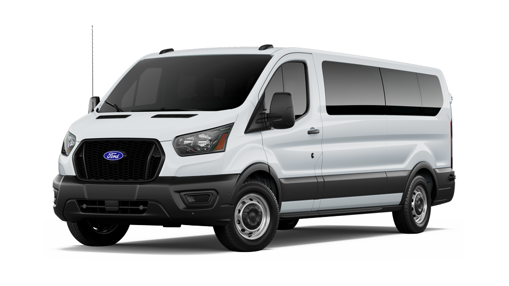 A 2027 Ford Transit® Passenger Van XL shown in Oxford White