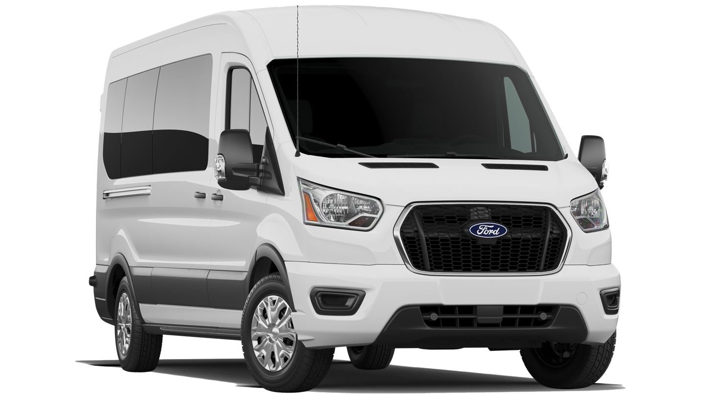 2026 Ford Transit® Passenger Van XLT model in Oxford White