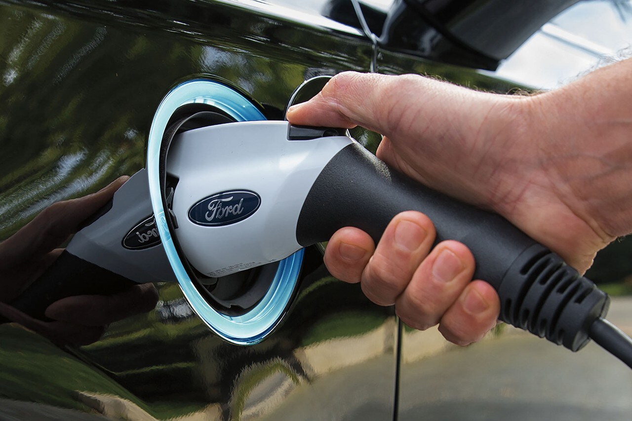 Charging up a Ford Electric car
