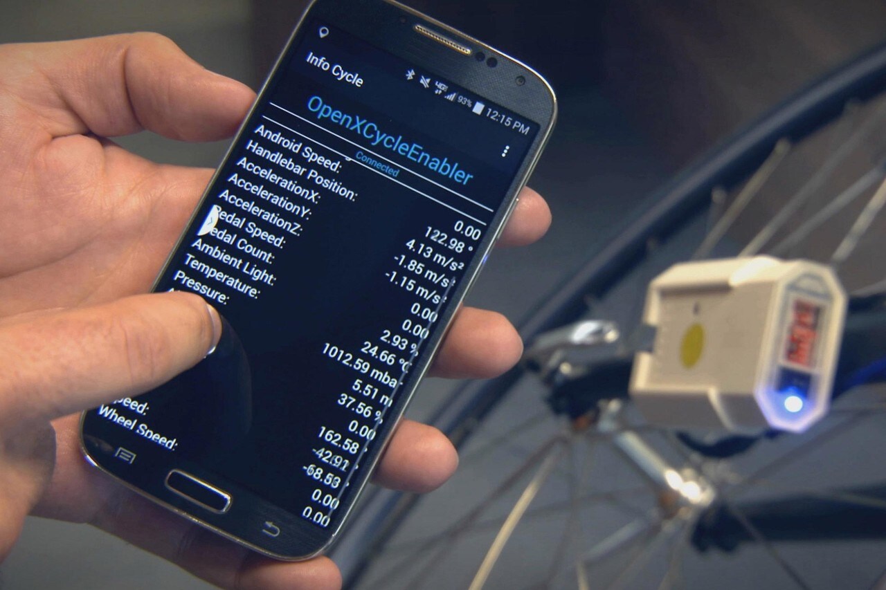 Cycling information on phone