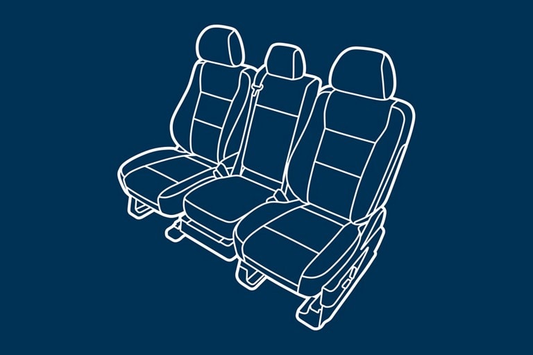 Icon of a car's backseat