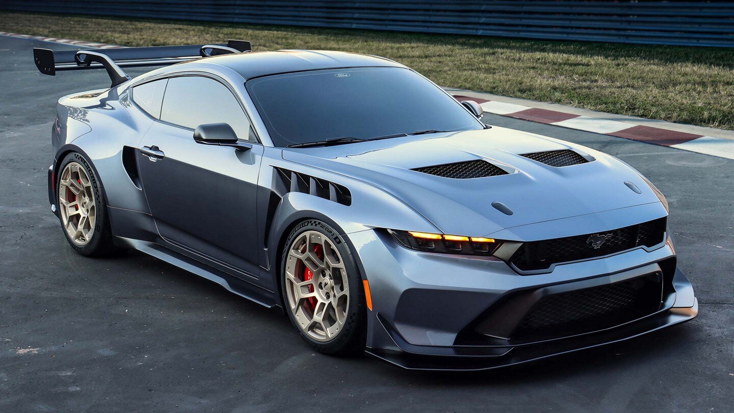 2025 Mustang® GTD parked on a closed course.