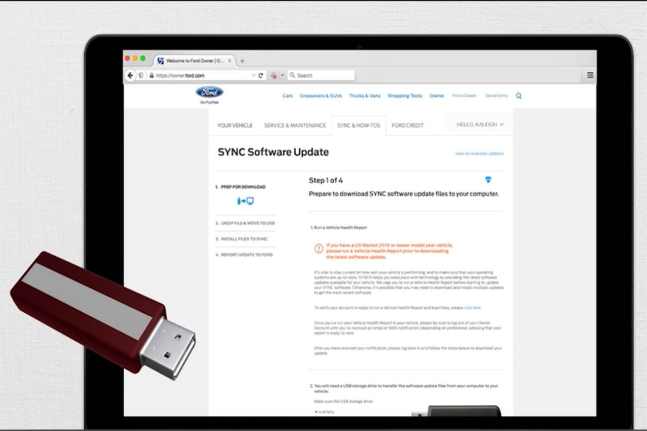SYNC USB updates video demo