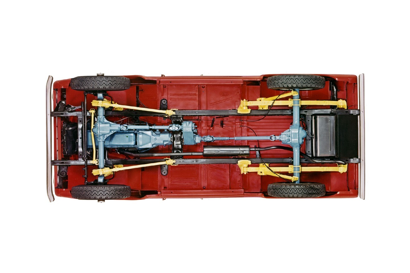 1967 Ford Bronco full box section welded frame with front and rear box section cross members