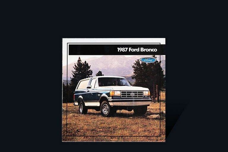 cover of 19 87 Ford Bronco vehicle brochure