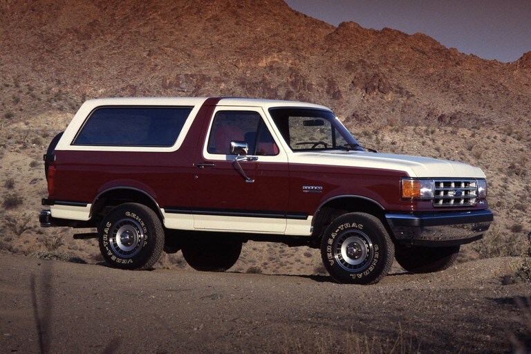 1988 Ford Bronco in Cabernet Red with Victoria two tone