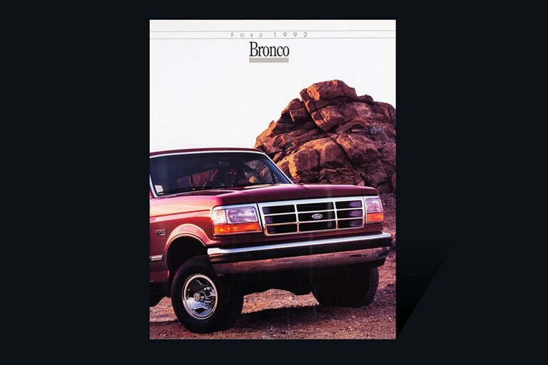 cover of 19 92 Ford Bronco vehicle brochure