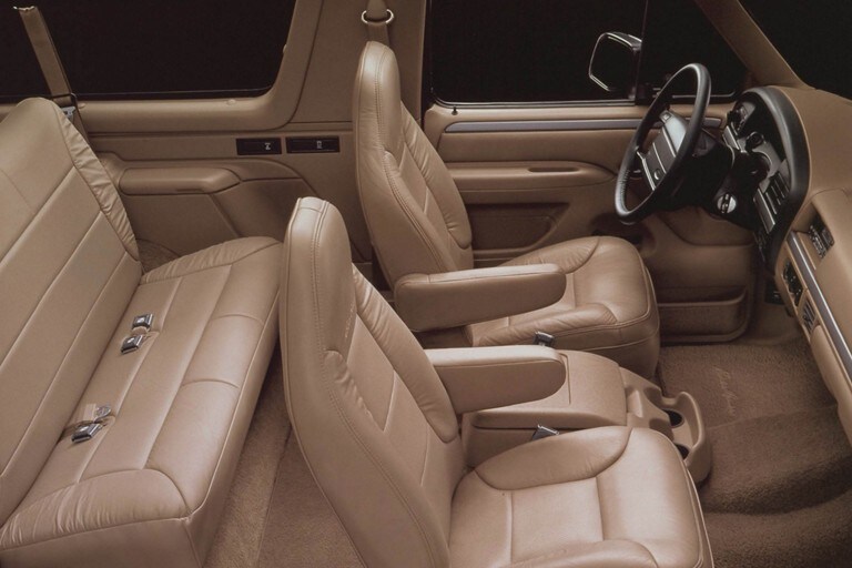 19 95 Ford Eddie Bauer Bronco interior shown in medium mocha