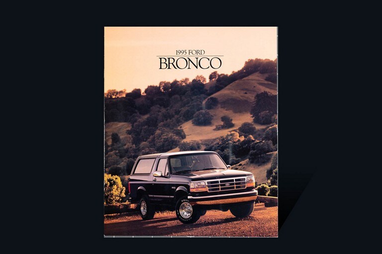 cover of 19 95 Ford Bronco vehicle brochure