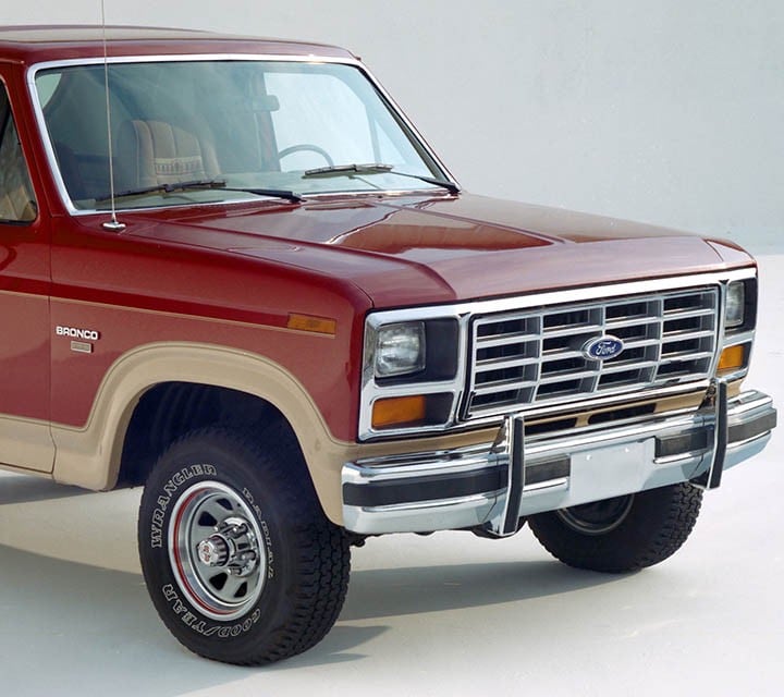 1985 Ford Bronco Eddie Bauer Edition with special two tone paint treatment