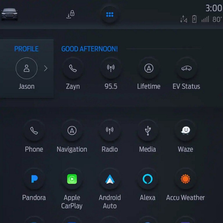 Sync 4 profile screen