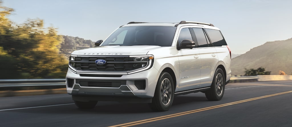 2025 Ford Expedition® Platinum® model being driven on a highway