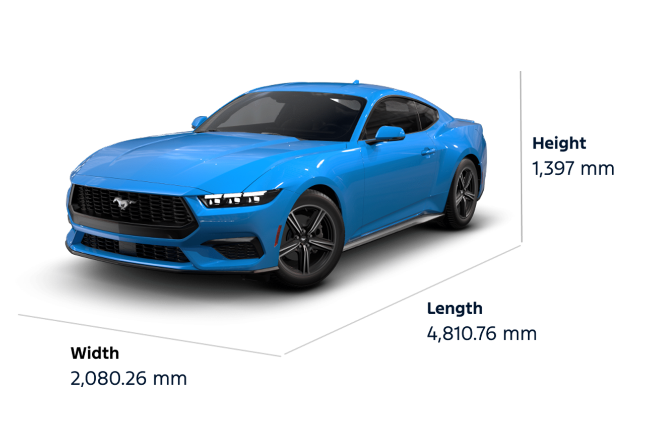 2025 Ford Mustang® EcoBoost® Premium Dimensions